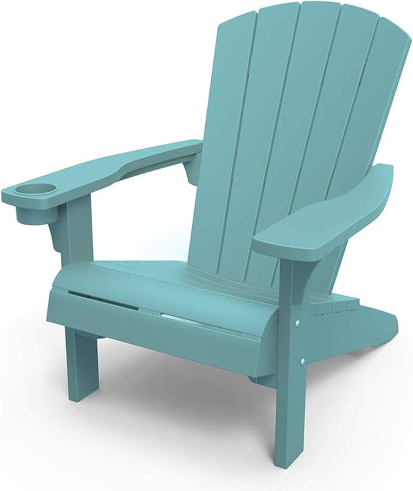 Adirondack Resin Patio Chair with Cup Holder