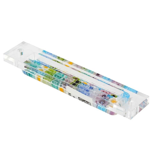 Murano Glass Mezuzah Cover – Pastels Millefiori Multicolor