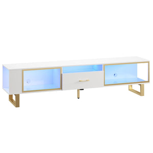 80 Inch LED TV Stand with Storage and Drawer
