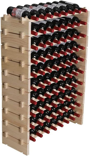 Solid Wood Stackable Wine Rack