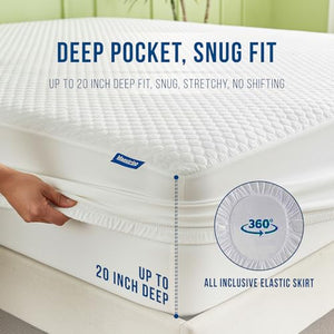 Waterproof Tencel Mattress Protector – Deep Pocket, Cooling & Hypoallergenic