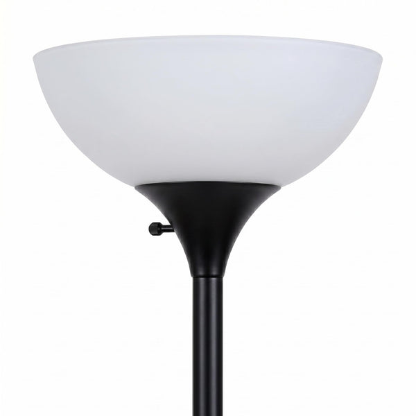 Sky Dome Double LED Torchiere Floor Lamp with Reading Arms