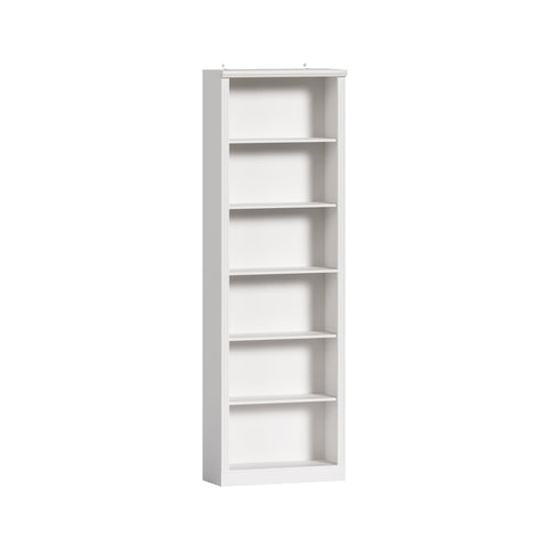 75" Tall 6-Tier Bookcase with 2 Adjustable Shelves