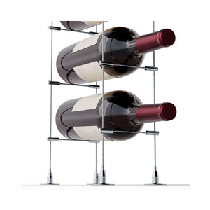 Floor-to-Ceiling Cable Wine Rack – 20-Bottle Freestanding Storage