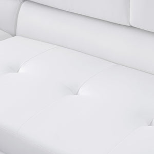 L-Shaped Sectional Sofa with LED Lighting, Bluetooth & USB Ports