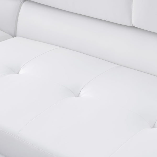L-Shaped Sectional Sofa with LED Lighting, Bluetooth & USB Ports