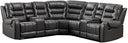 L-Shaped Manual Recliner Sectional Sofa with Chaise Lounge
