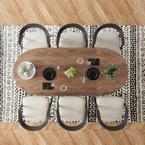 70.86" Oval Dining Table for 6–8 People