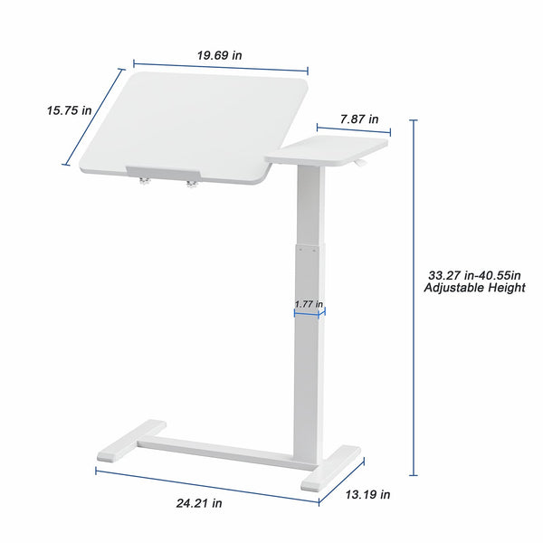 Adjustable Overbed Table with Wheels