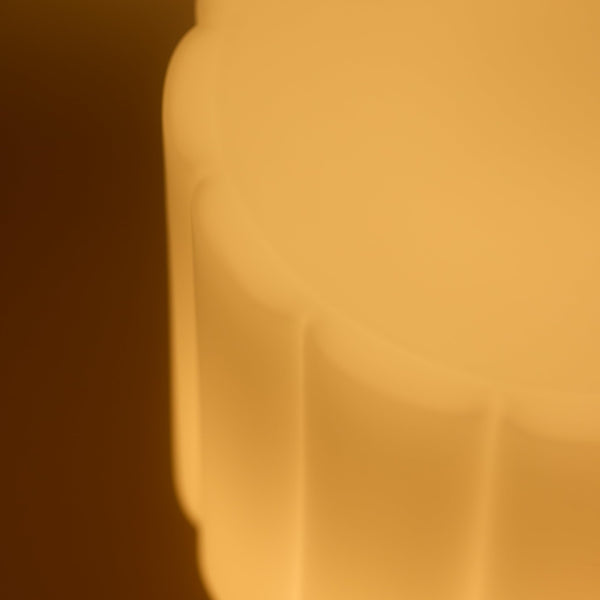 Frosted Glass Mushroom Table Lamp – Chrome