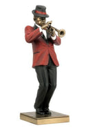 Trumpet Player Statue Cold Cast Bronze Music Figurine