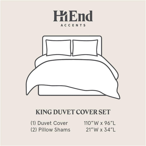 King Striped Bouclé Duvet Cover Set – Ivory & Black