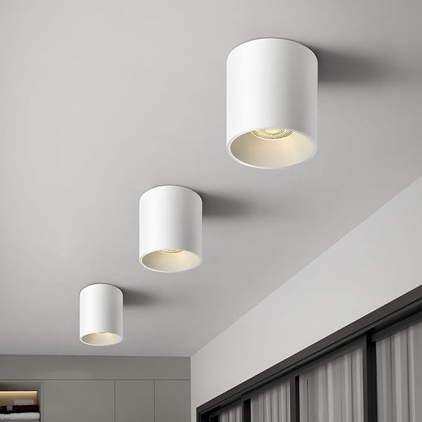 20W LED Flush Mount Ceiling Light – Dimmable COB Cylinder, 4000K