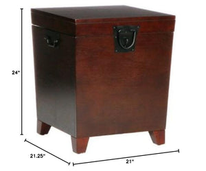 Espresso Trunk End Table