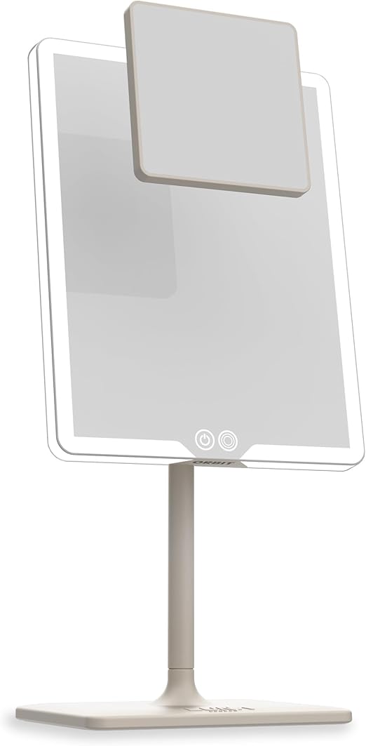 LED Vanity Mirror with Lights & 7X Magnification – Dimmable USB-C Rechargeable Tabletop Mirror