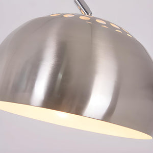 Modern Arc Floor Lamp with Marble Base & Stainless Steel – Adjustable Height Standing Light