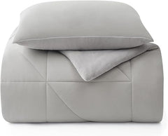 Reversible Comforter Set with Down Alternative Fill & Pillow Shams