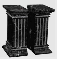 Extra Large Black Marble Bookends – Heavy Stone Book Ends