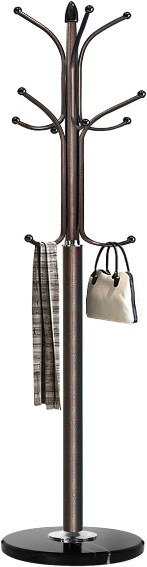 Metal Coat Rack Stand with Marble Base