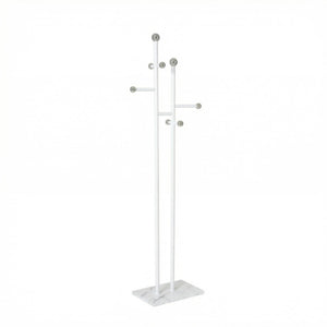 Freestanding Coat Rack with Marble Base & 14 Hooks