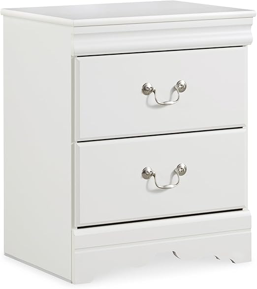 2-Drawer Nightstand with Louis Philippe Moulding