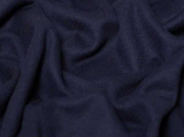 Navy Blue Wool Blend Coating Fabric – Heavy Weight, 59" Wide