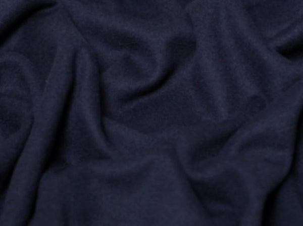 Navy Blue Wool Blend Coating Fabric – Heavy Weight, 59" Wide