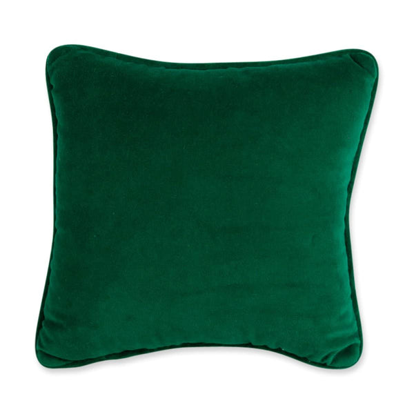 Needlepoint Throw Pillow – Bless Your Heart – 10" x 10" Green Embroidered Accent Pillow