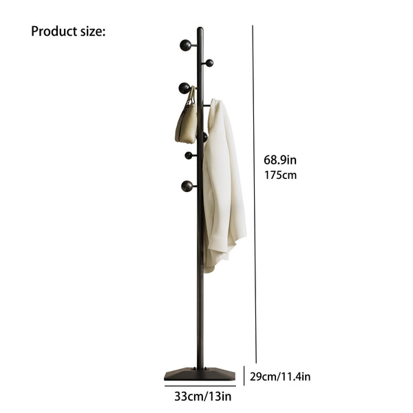 Metal Coat Rack Freestanding with 7 Hooks