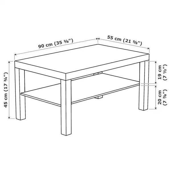 White Rectangular Coffee Table