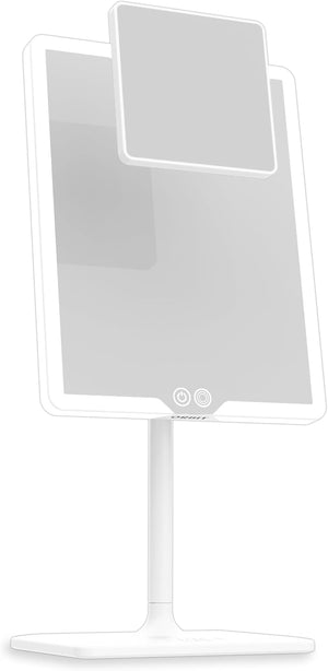 LED Vanity Mirror with Lights & 7X Magnification – Dimmable USB-C Rechargeable Tabletop Mirror