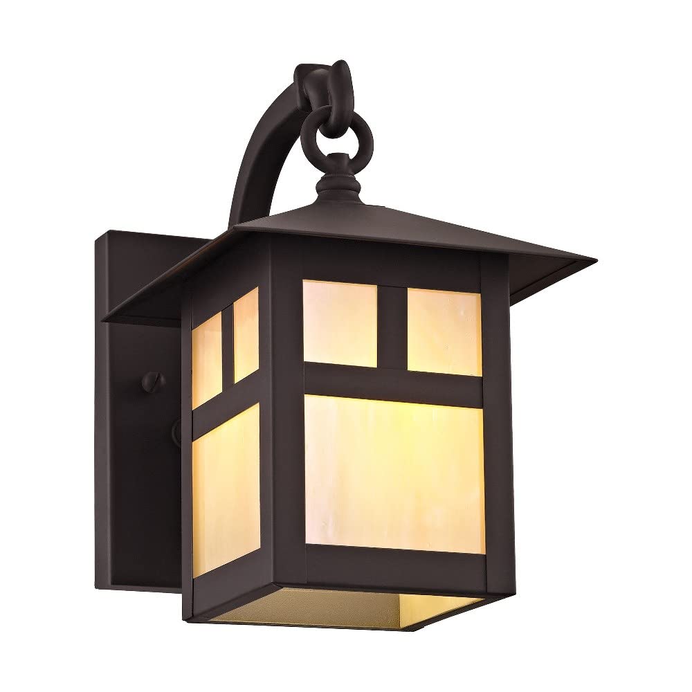 Montclair Mission Outdoor Wall Lantern – Bronze Solid Brass Tiffany Glass
