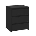 3-Drawer Nightstand with Cut-Out Handles
