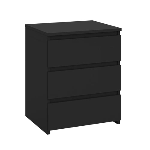 3-Drawer Nightstand with Cut-Out Handles
