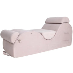 Yoga Chaise Lounge Chair with Headrest & Accessories – Pink Large
