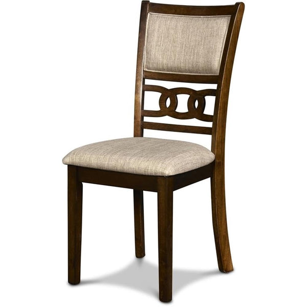 5-Piece Round Dining Set with Storage Shelf & Upholstered Chairs