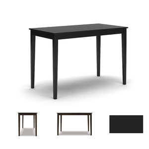 Almost Black Rectangular Dining Table – Seats 6, Wood & Veneer