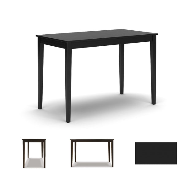 Almost Black Rectangular Dining Table – Seats 6, Wood & Veneer