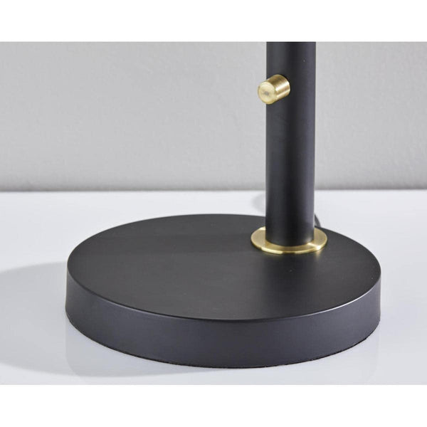 Mid-Century Adjustable Desk & Pendant Lamp – Black & Antique Brass