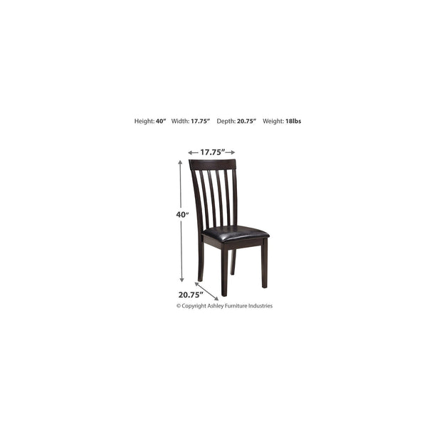 Rake Back Dining Room Chair Set of 2 – Dark Brown