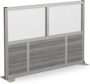 7-Panel Office Partition with Translucent Polycarbonate Inserts