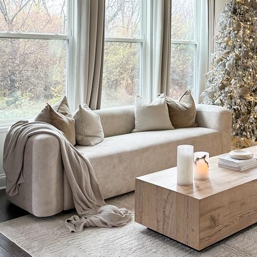 Modern Velvet Sofa Couch with Deep Seating