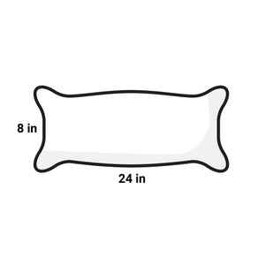 Hand-Hooked Wool Throw Pillow 8 x 24 Inch – White and Red Poppy