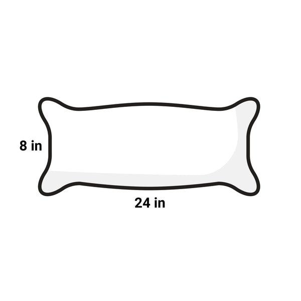 Three Hearts Hand-Hooked Wool Throw Pillow 8 x 24 Inch