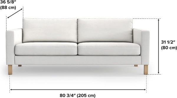 Karlstad 3-Seat Sofa Slipcover – Thick Polyester Replacement Cover