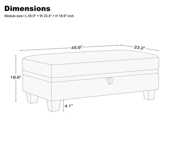 Storage Ottoman Bench with Hidden Storage