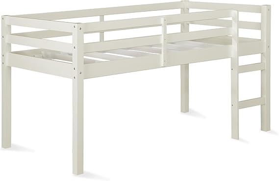 Junior Twin Loft Bed – Solid Pine Wood, Kids Space-Saving Design