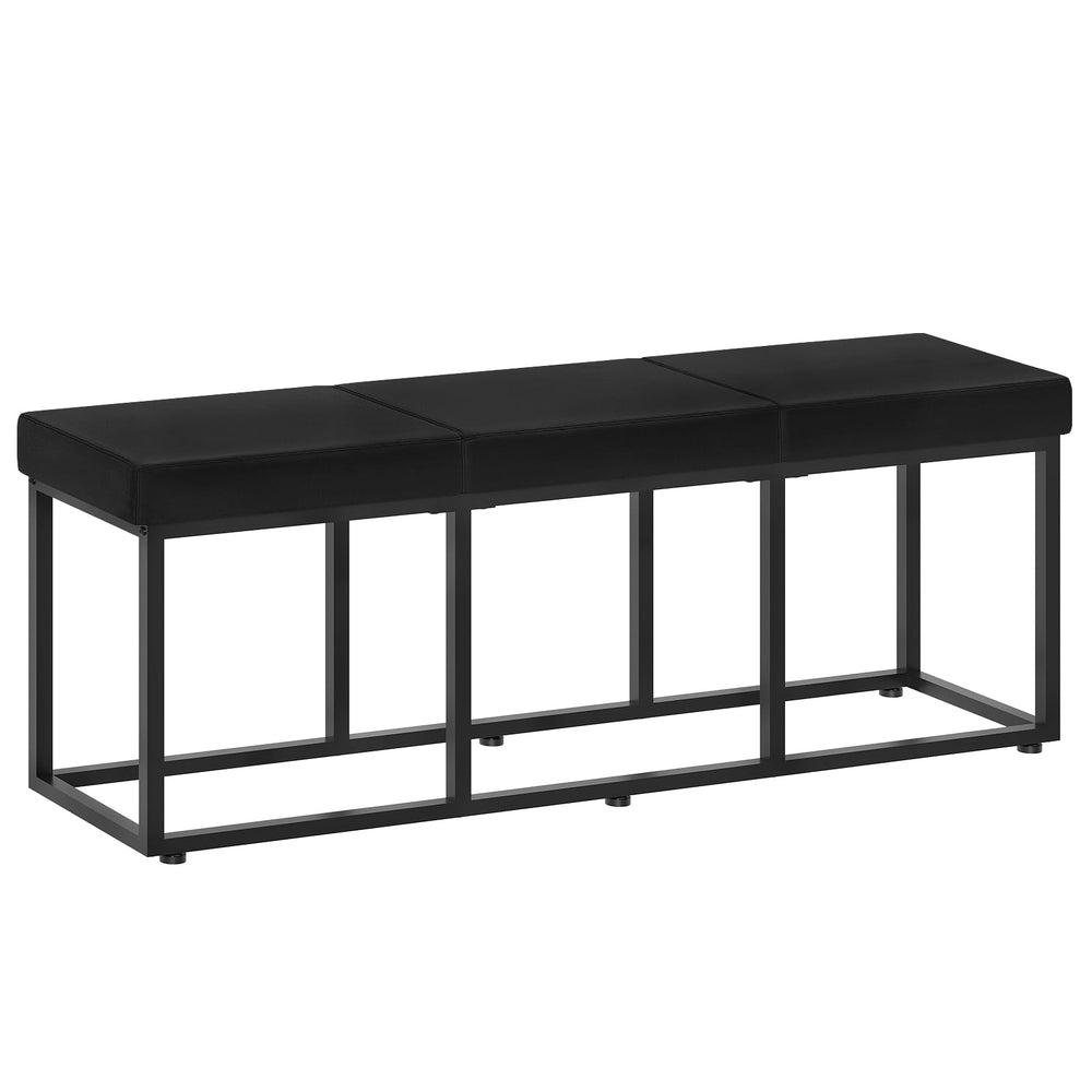 Upholstered Dining Bench with PU Leather Seat