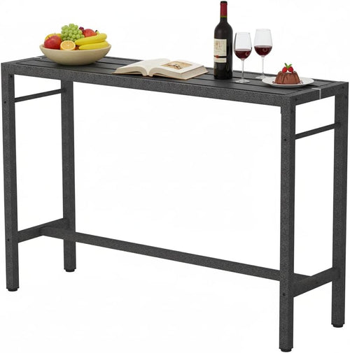 Outdoor Metal Bar Table – High Top Counter Table for Patio, Balcony & Deck