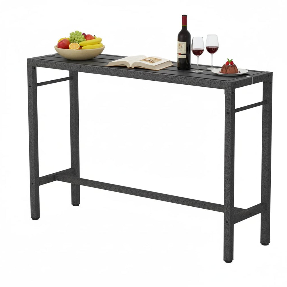 Outdoor Metal Bar Table – High Top Counter Table for Patio, Balcony & Deck